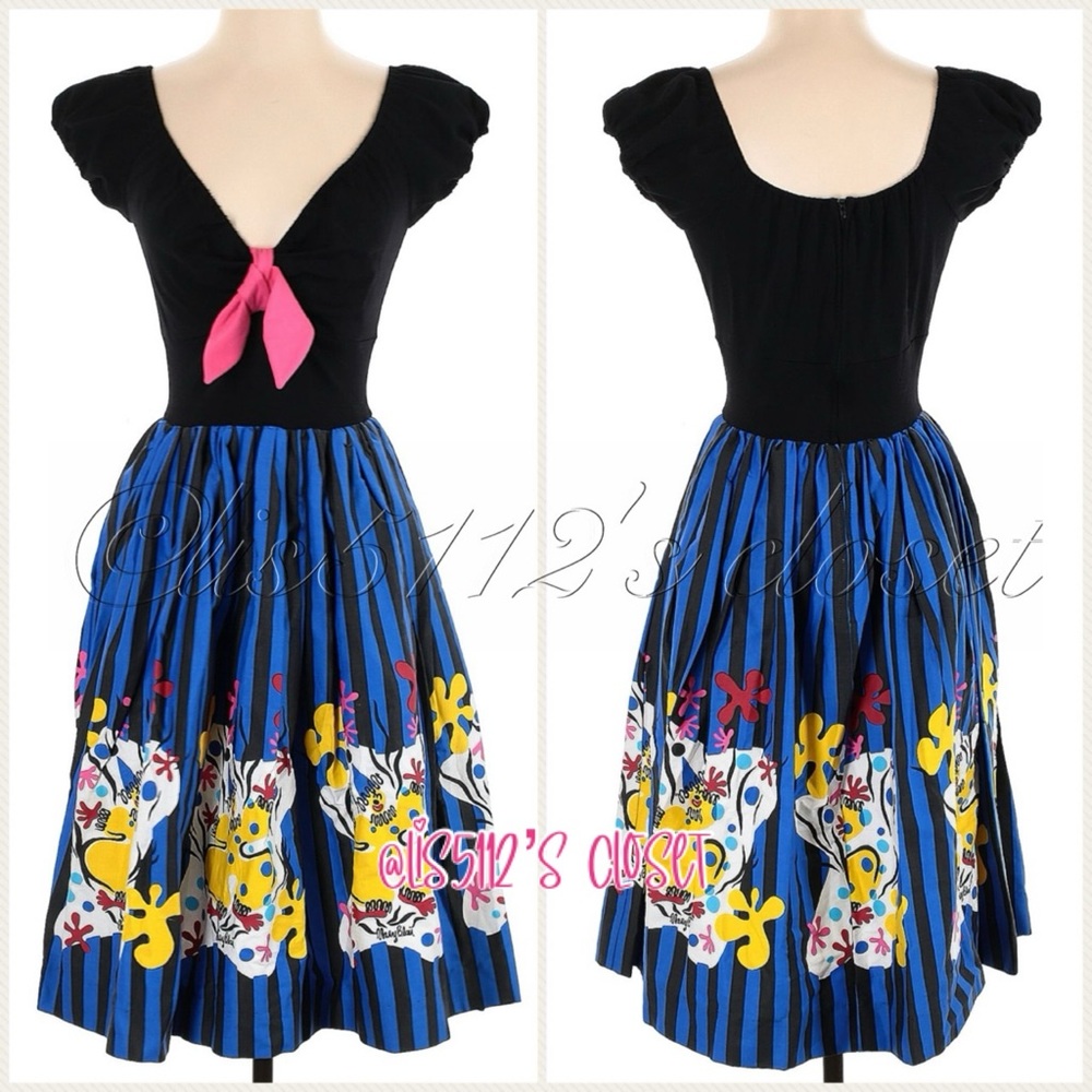 Pinup Couture x Disney Parks Mary Blair Circus Clown Natalie Swing Dress Sz S - Picture 10 of 15
